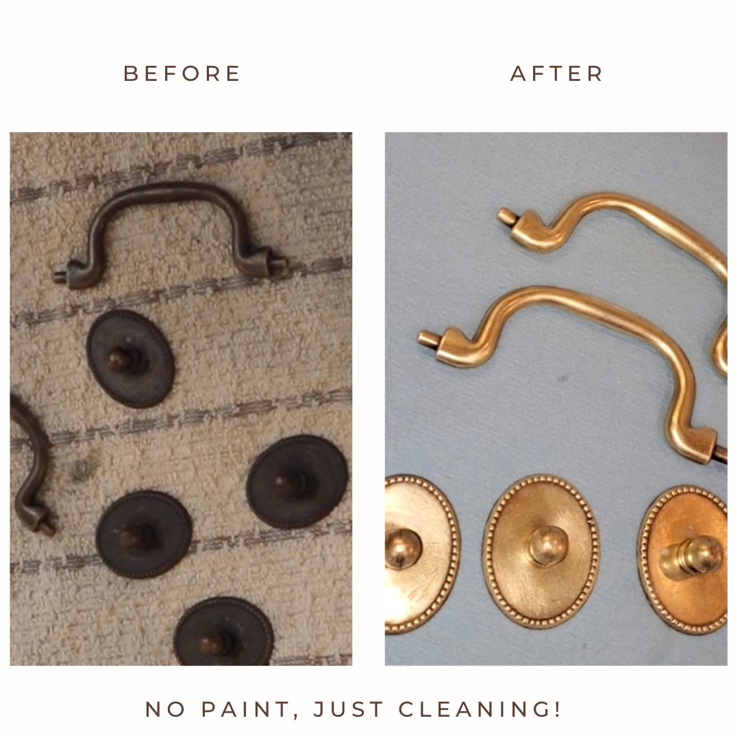 How to CLEAN Furniture HANDLES VERY EASY (Brass, Metal, Bronze