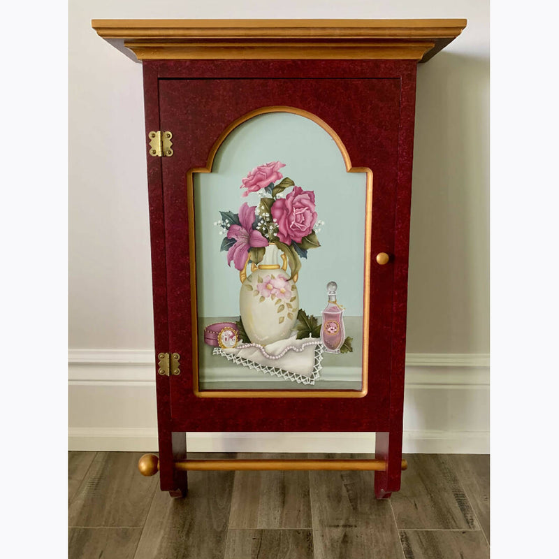 Hand-Painted Floral Medicine Cabinet | Wall Cabinet Always Time to Craft