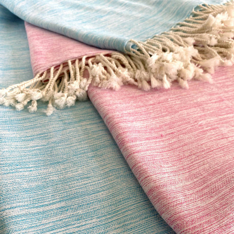 Yalova Ultra Soft Marbled Handmade Blanket Throw Turquoise