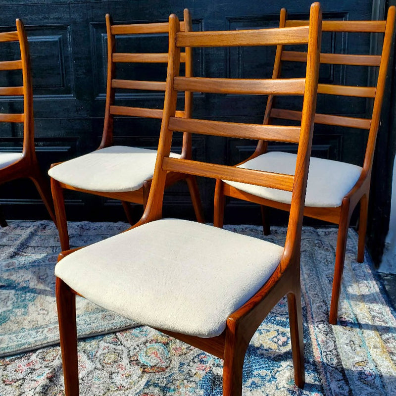 Set of 6 MCM Teak Wood Chairs