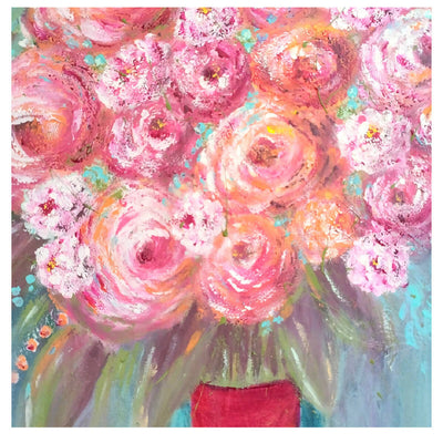 Flower Bouquet Painting | Hand-Painted Art