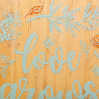 "Love Grows Here" Wooden Paddle - Handmade Home Co.