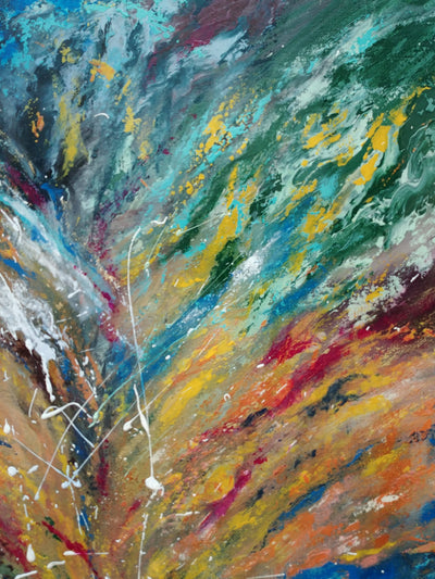Abstract Original Painting - Fire & Ice