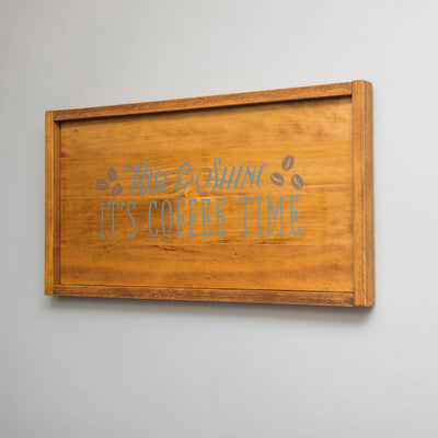 Rise & Shine (dark) Wooden Sign - Handmade Home Co.