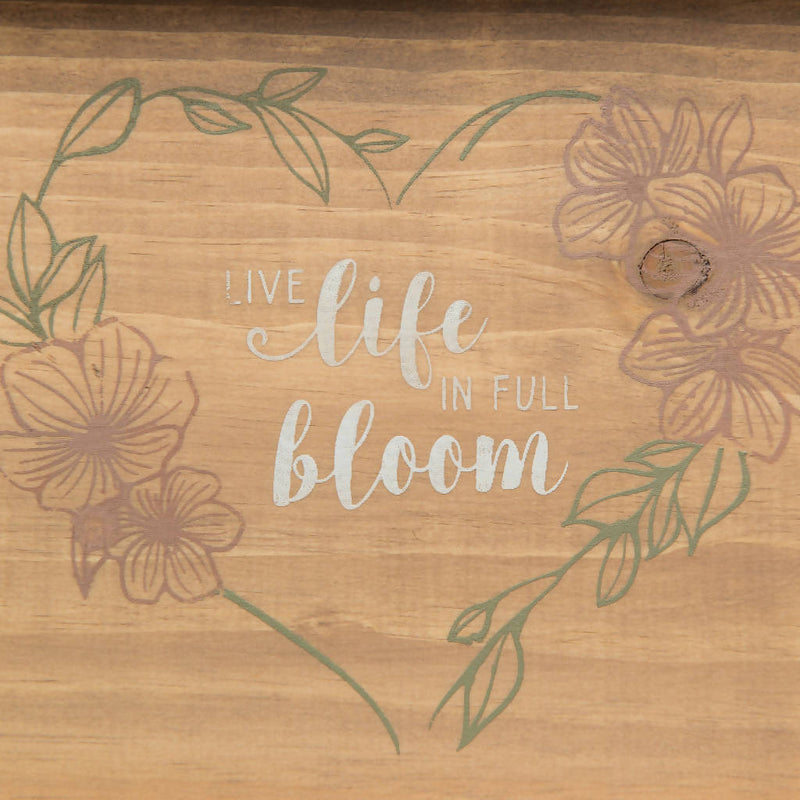 Live Life Bloom Wooden Sign - Handmade Home Co.