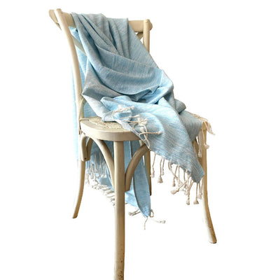 Yalova Ultra Soft Marbled Handmade Blanket Throw Turquoise